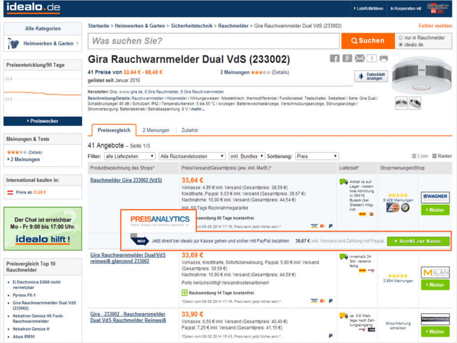 2 idealo Gira Rauchwarnmelder Dual VdS 2 idealo Gira Rauchwarnmelder Dual VdS