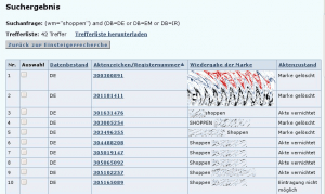 Screenshot DPMA