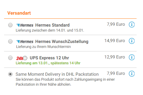 Fotomontage eines Ausschnitts des Check-Outs von Notebooksbilliger.de.