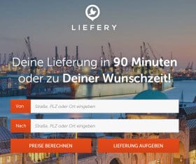Liefery Webseite Screenshot